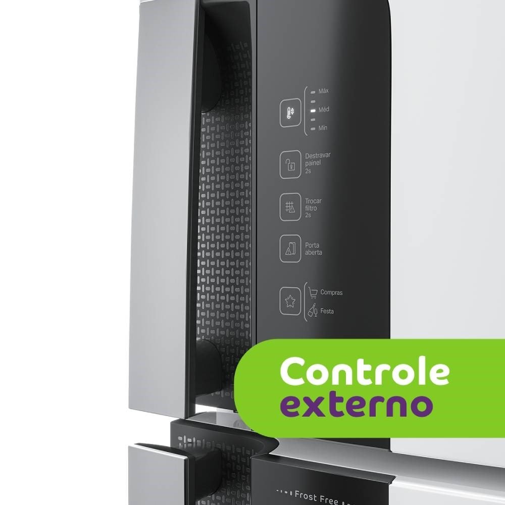 Geladeira/Refrigerador Consul 450 Litros CRM56HK | Frost Free, Painel Eletrônico Externo, Espaço Flex, Inox, 110V