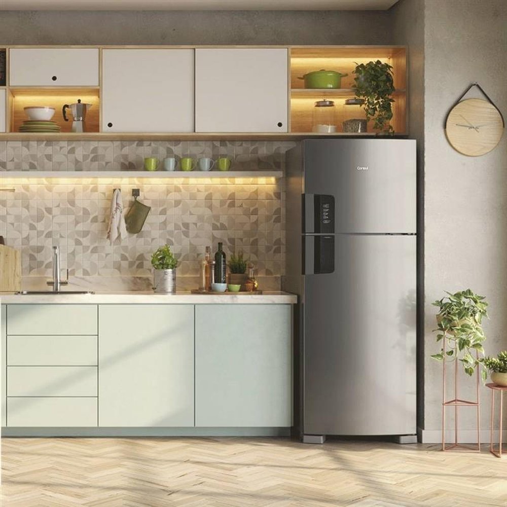 Geladeira/Refrigerador Consul 450 Litros CRM56HK, Frost Free, Painel Eletrônico Externo, Espaço Flex, Inox, 220V