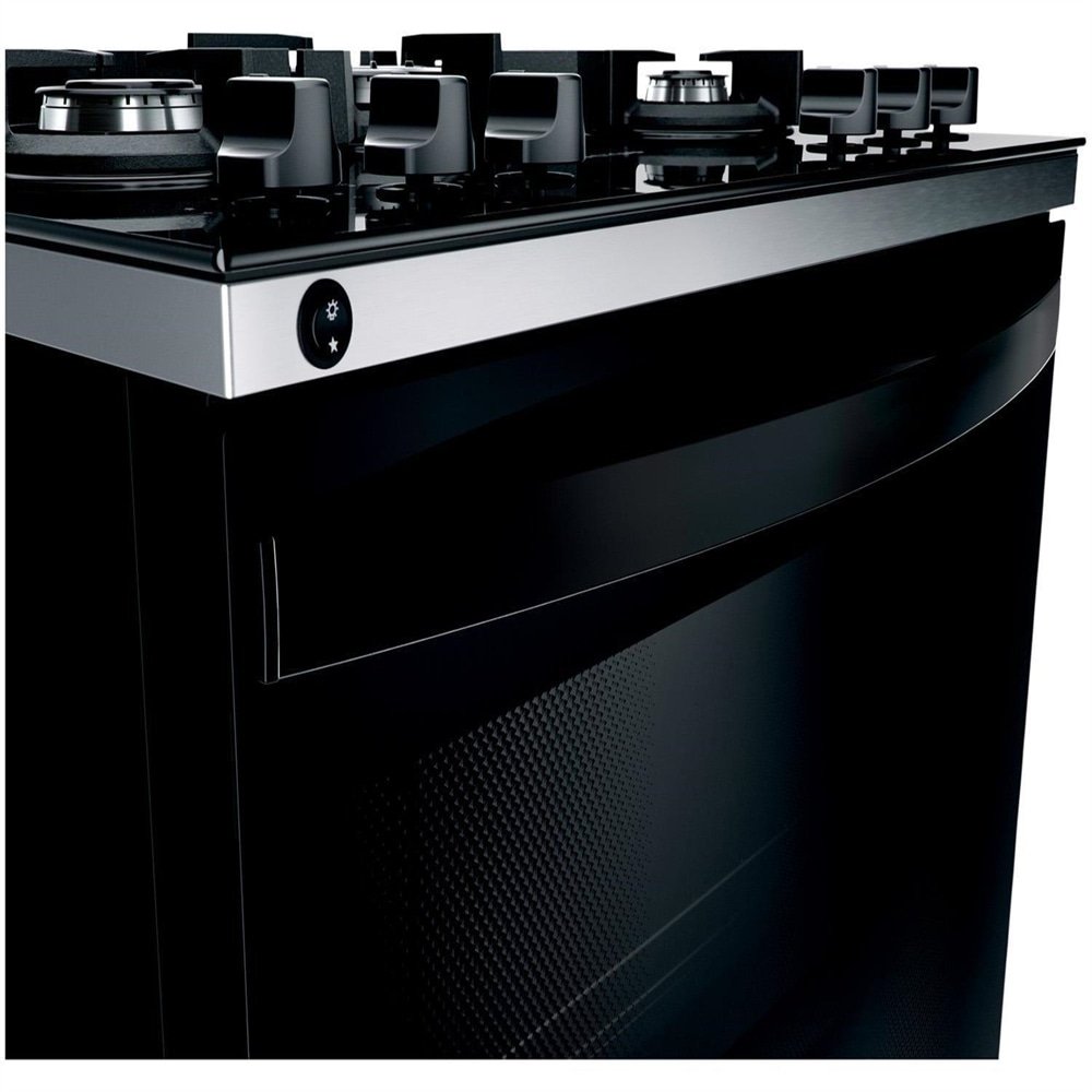 Fogão Brastemp 5 Bocas  BFS5VCE - Mesa de Vidro, Turbo Chama, Preto, Bivolt