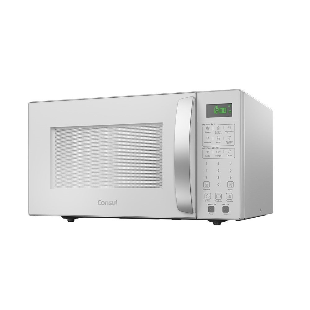 Micro-Ondas Consul 32 Litros CMS46AB - Painel Digital, Trava Segurança, Branco, 110V
