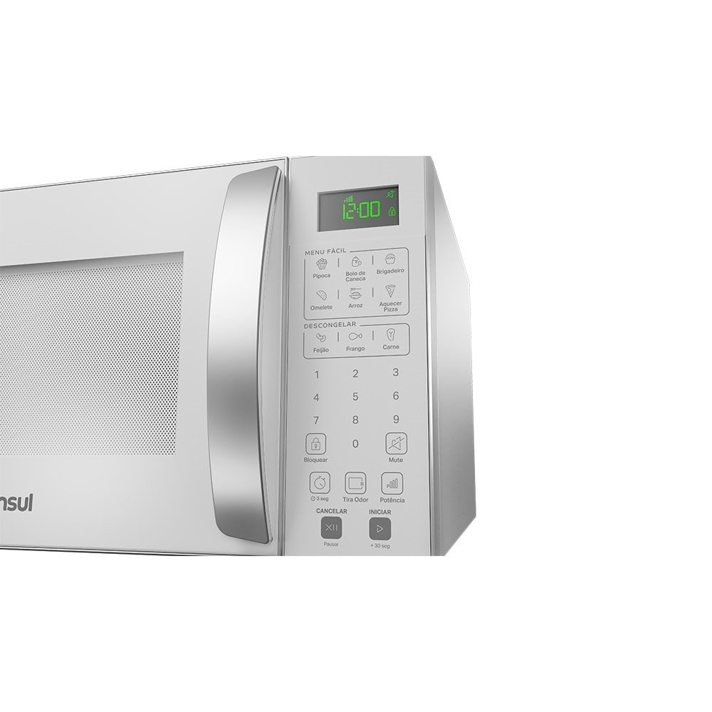 Micro-Ondas Consul 32 Litros CMS46AB - Painel Digital, Trava Segurança, Branco, 110V