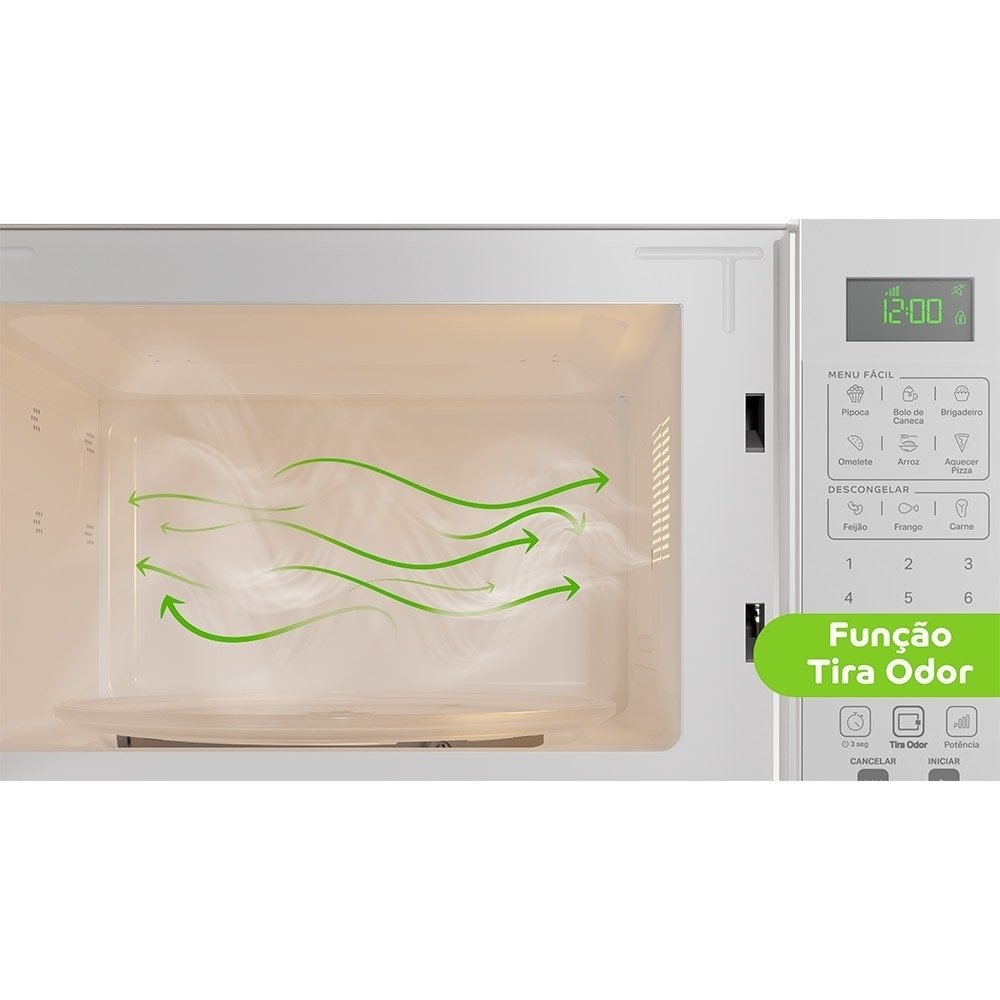 Micro-Ondas Consul 32 Litros CMS46AB - Painel Digital, Trava Segurança, Branco, 110V