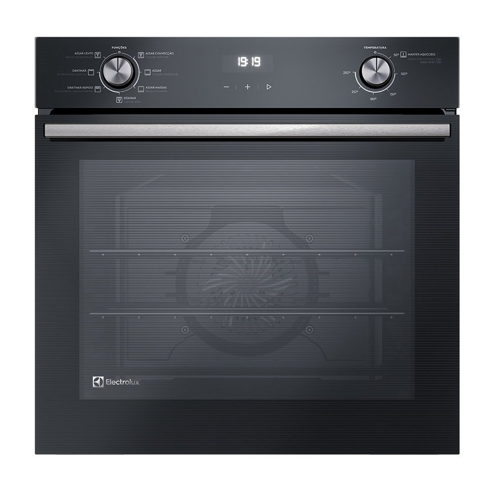Forno Elétrico de Embutir Electrolux 80 Litros OE8EH Efficient com Perfect Cook 360, Timer Digital, Preto, 220V