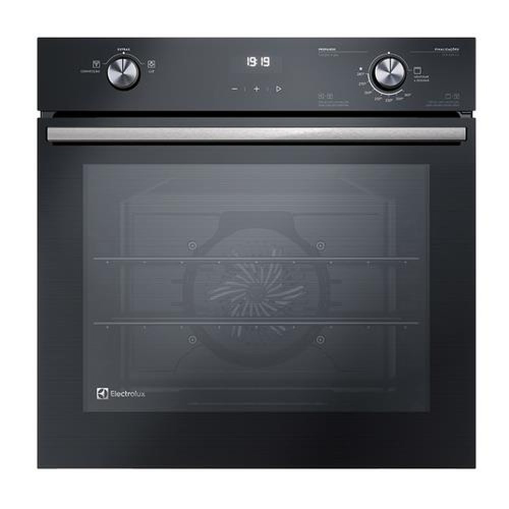 Forno a Gás de Embutir Electrolux 80 Litros OE8GH Efficient com Perfect Cook 360, Timer Digital, Preto, 220V