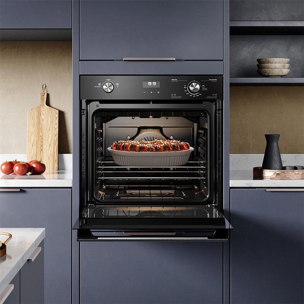 Forno a Gás de Embutir Electrolux 80 Litros OE8GH Efficient com Perfect Cook 360, Timer Digital, Preto, 220V