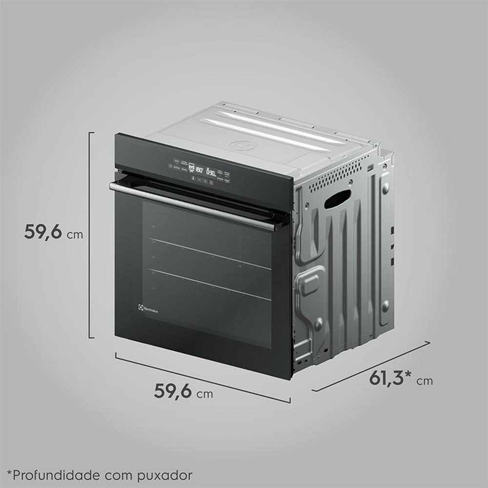 Forno Elétrico de Embutir Electrolux 80 Litros OE8EF Experience, com  PerfectCook360, Timer Digital, Preto, 220V