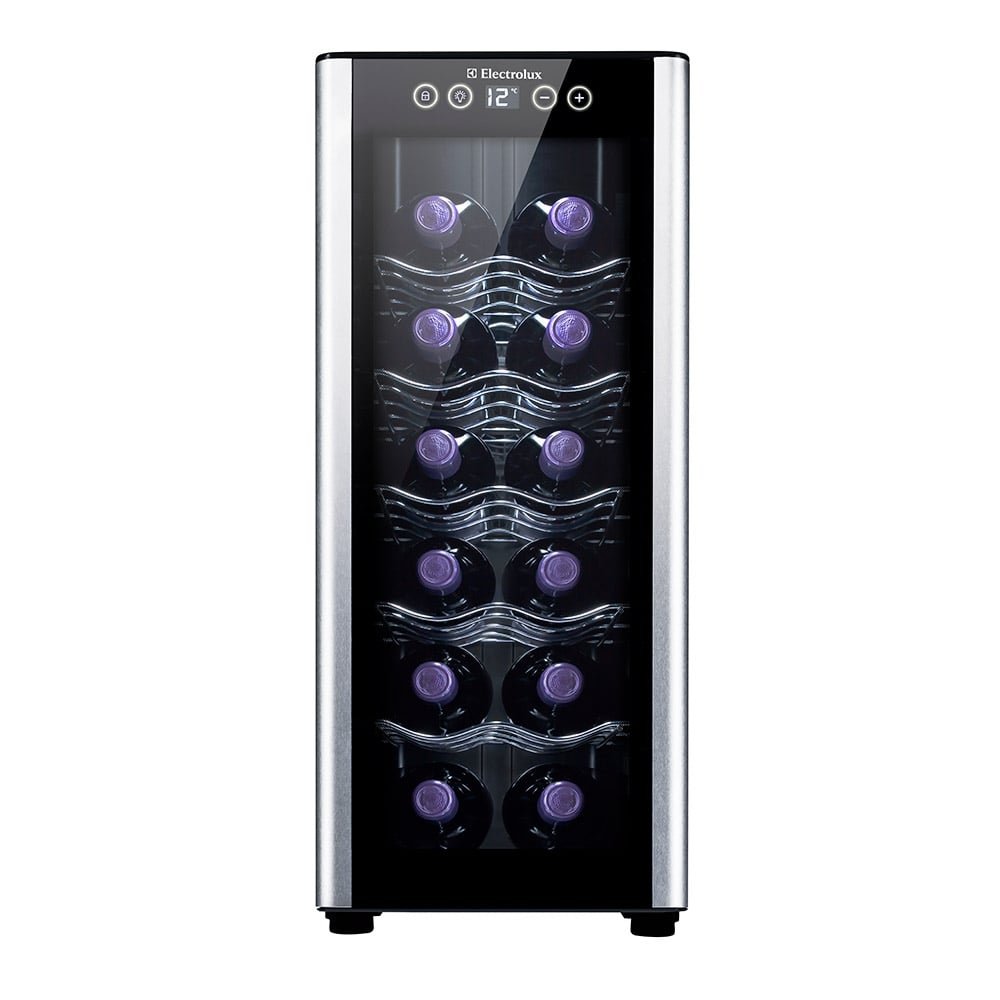 Adega 12 Garrafas Electrolux ACB12, Painel Touch Control, Preta, Bivolt