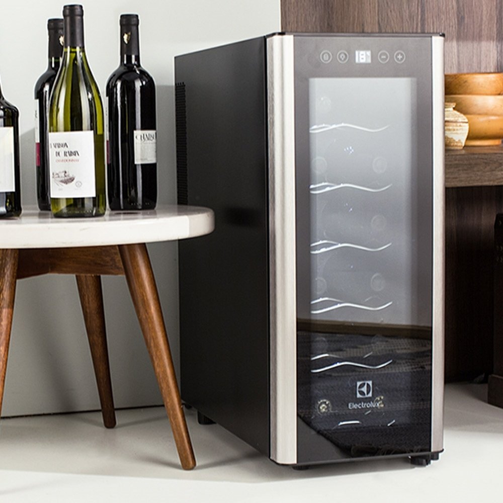 Adega 12 Garrafas Electrolux ACB12, Painel Touch Control, Preta, Bivolt