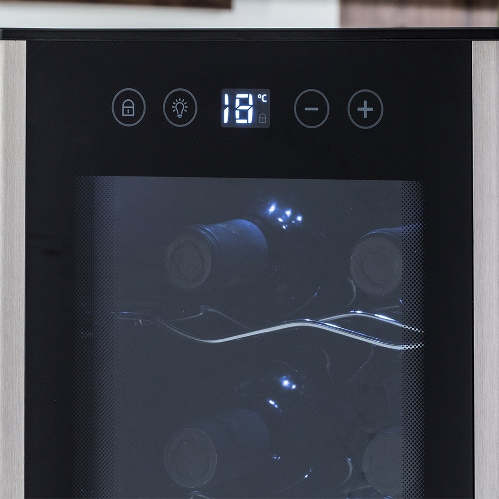 Adega 12 Garrafas Electrolux ACB12, Painel Touch Control, Preta, Bivolt
