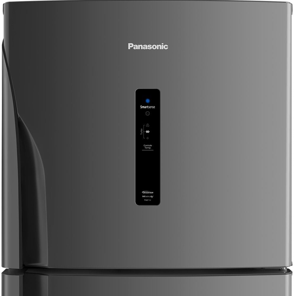Geladeira/Refrigerador Panasonic 387 Litros NR-BT43PV1T | 2 Portas, Frost Free, Econavi, Titânio, 110V