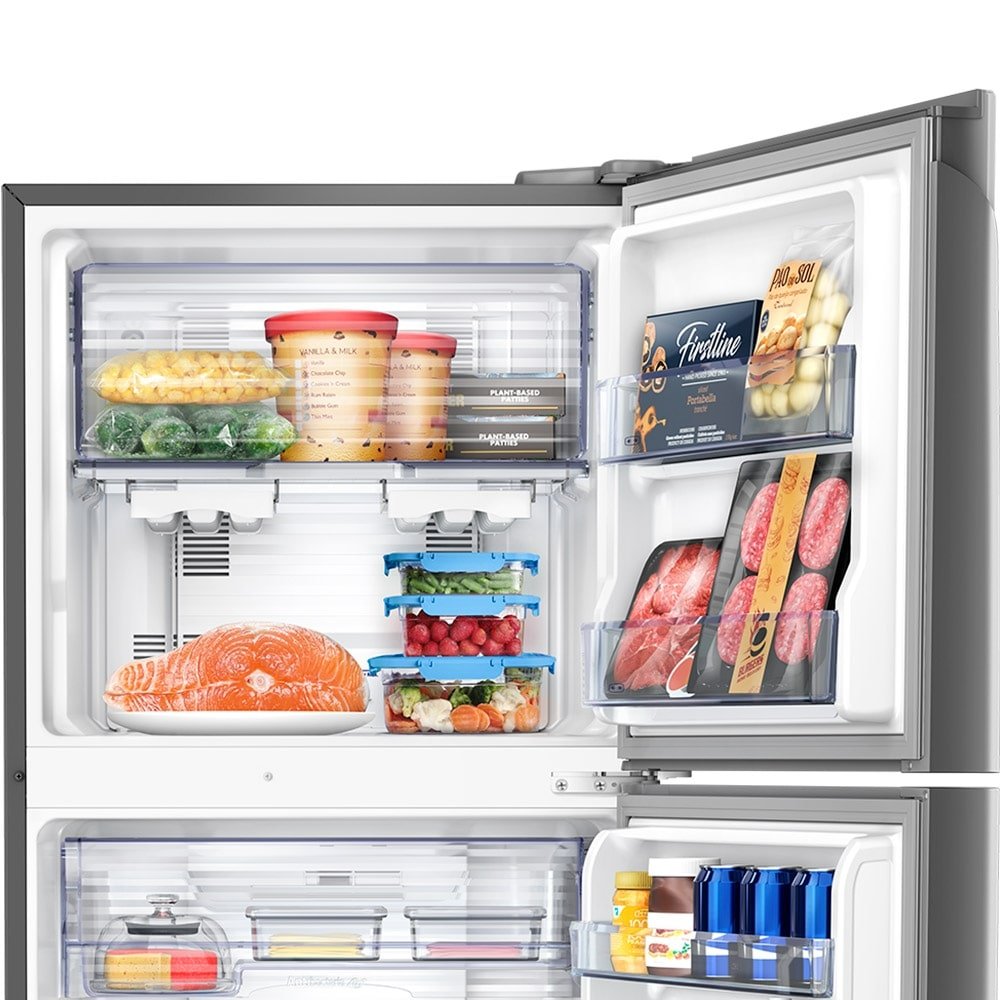 Geladeira/Refrigerador Panasonic 387 Litros NR-BT43PV1T | 2 Portas, Frost Free, Econavi, Titânio, 110V