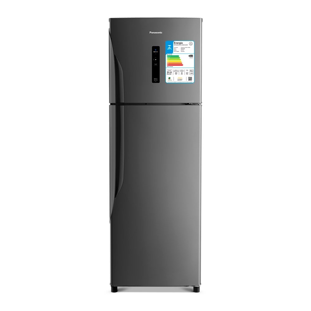 Geladeira/Refrigerador Panasonic 387 Litros NR-BT43PV1T | 2 Portas, Frost Free, Econavi, Titânio, 220V