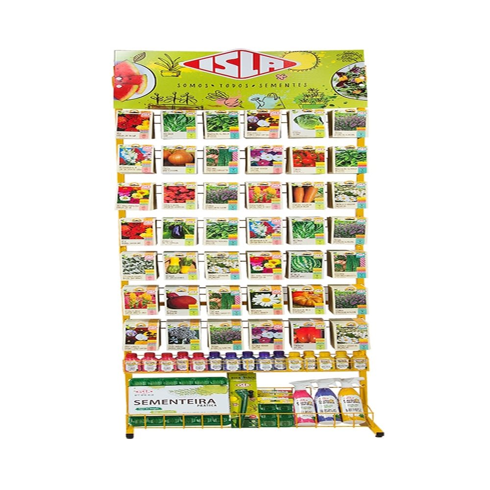 EXPOSITOR SEMENTES ISLA PAK 42 GANCHOS COM 2 GAVETAS 2 VOLUMES