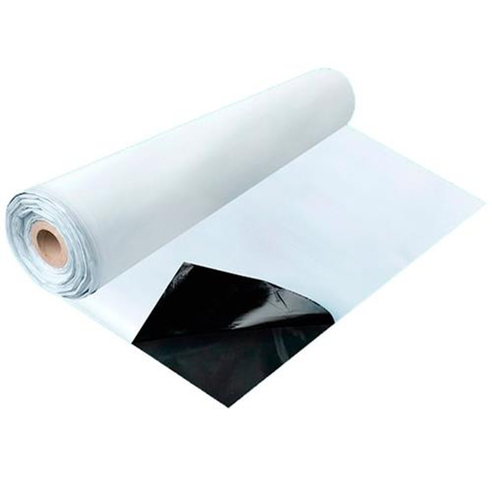 Lona Plástica Pro 8 Meses Preta/Branca Agroflex 12X50m 60Kg 150 Micra