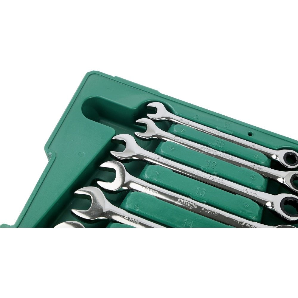 Jogo de Chave Combinada Sata com Catraca 8 a 19mm - Embalagem com 8 Peças