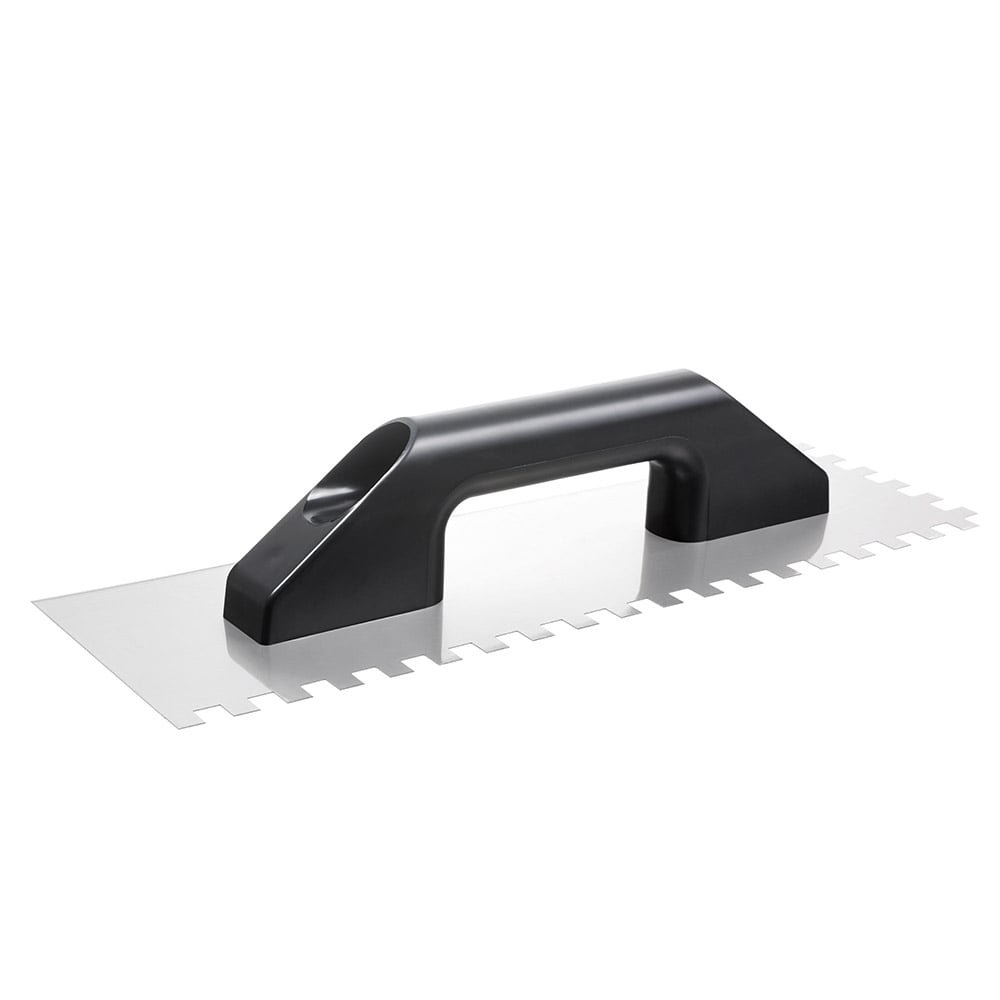 Desempenadeira Aço Dentada Cortag 38x12cm, Dentes 12x12mm, Cabo Plástico