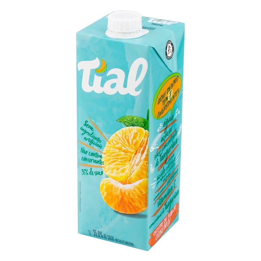 Suco Tial Nectar Tangerina 1L - Embalagem com 12 Unidades