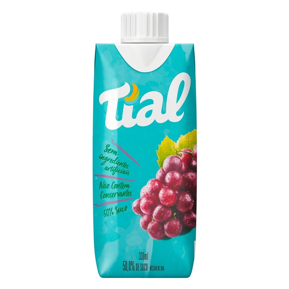 Suco Tial Néctar Uva 330ml - Embalagem com 12 Unidades