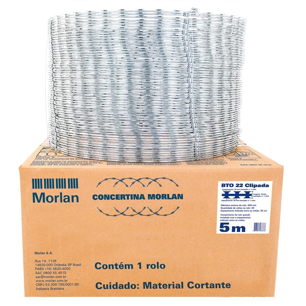 Concertina Morlan BTO-22 Clipada 450mm x 5m