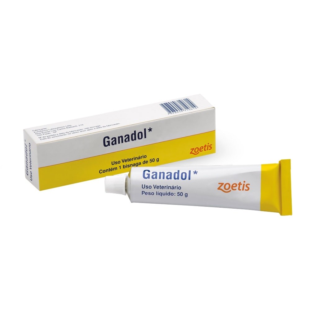 Ganadol Pomada Zoetis Anti-infecciosa e Cicatrizante 50g