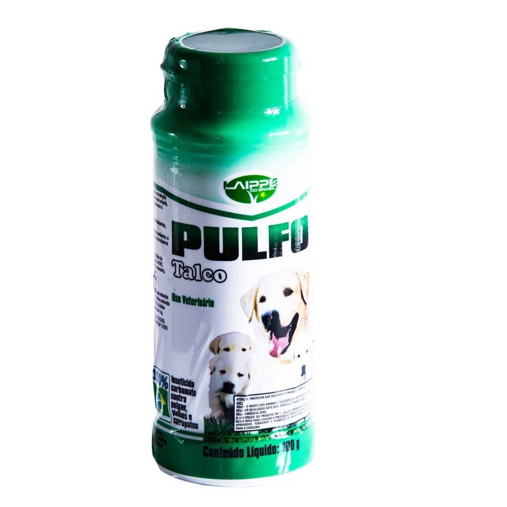 Pulfo Talco Inseticida Lab Laippe Carrapaticida, Piolhicida e Pulguicida 100g