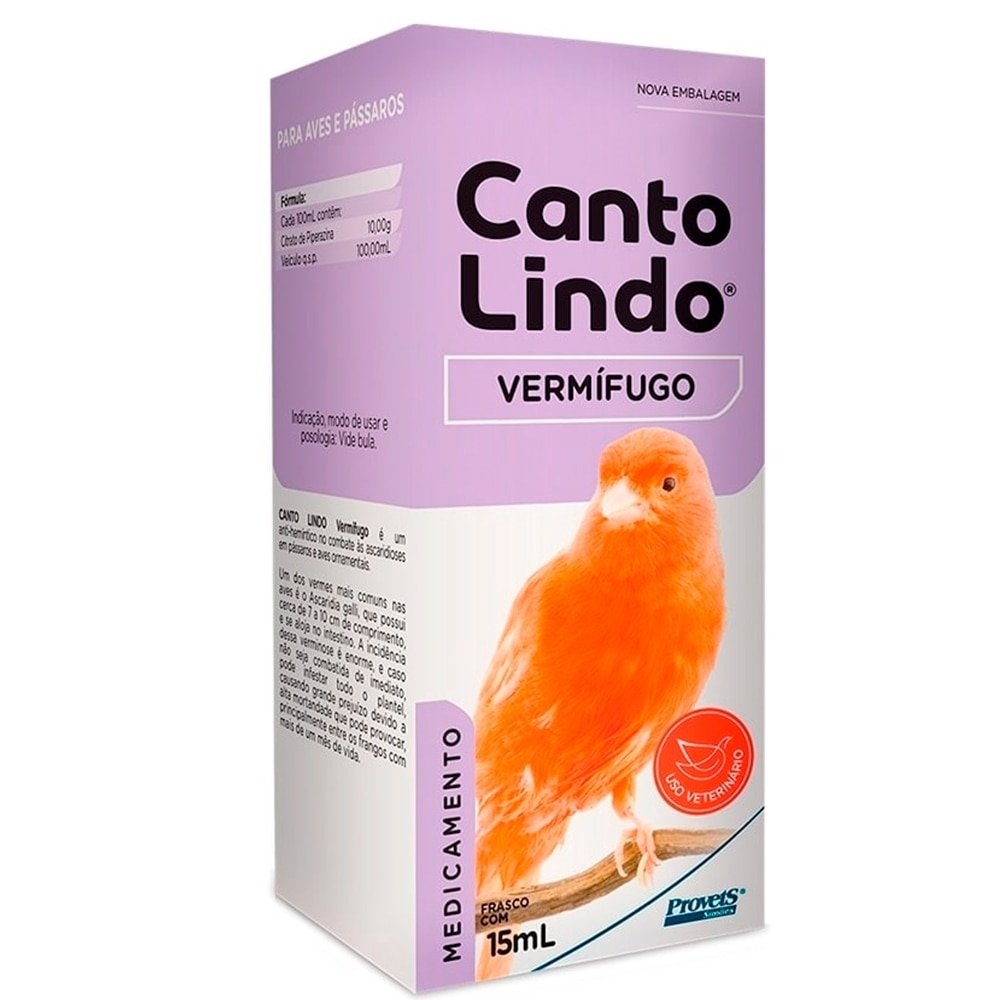 Cantolindo Vermifugo Para Aves Simões 15ml