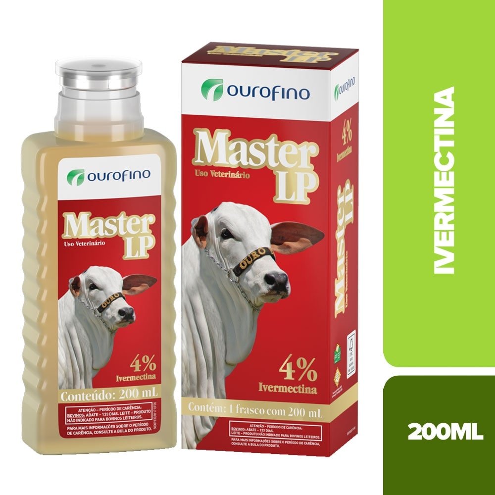 Master LP Ivermectina 4% Liberação Programada Injetável 200 ml - Ourofino - Predilecta