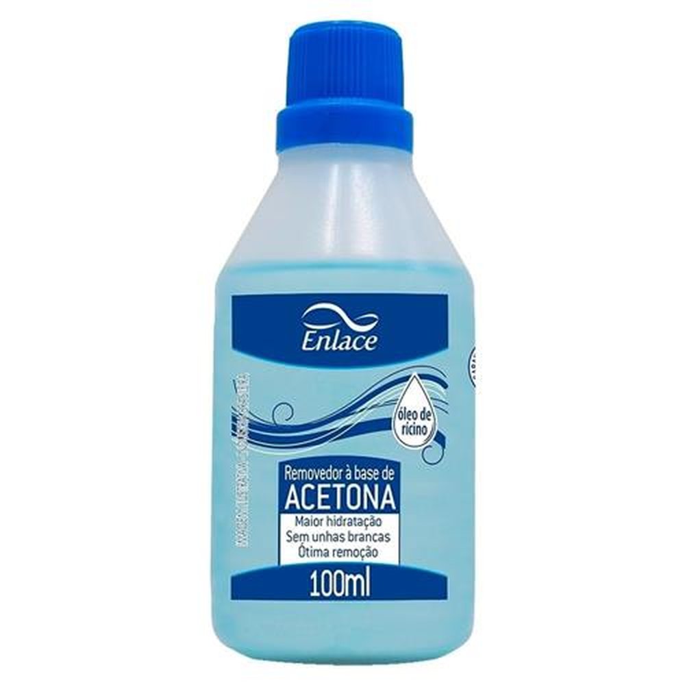 Removedor de Esmalte Enlace com Acetona 100ml Embalagem com 12 Unidades