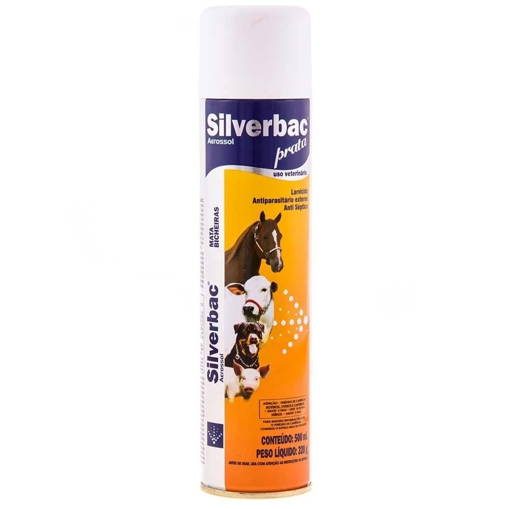 Mata Bicheira Silverbac Prata Aerosol 500ml - Embalagem com 12 Unidades