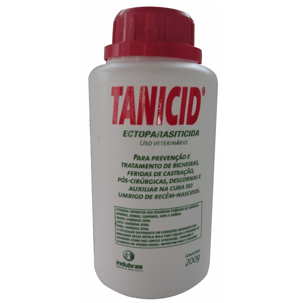 Tanicid Indubras Ectoparasiticida para Tratamento de Bicheiras 200g