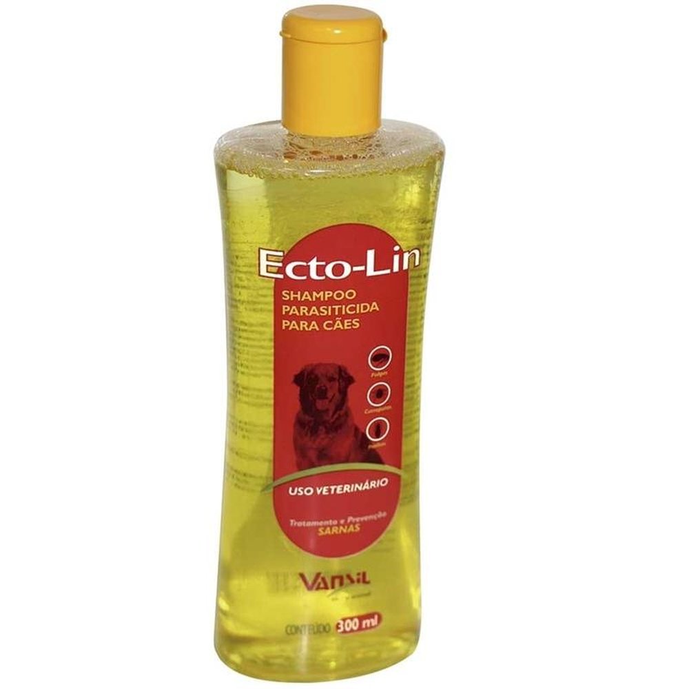Shampoo p/ Cães Ectolin Parasiticida 300ml - Vansil