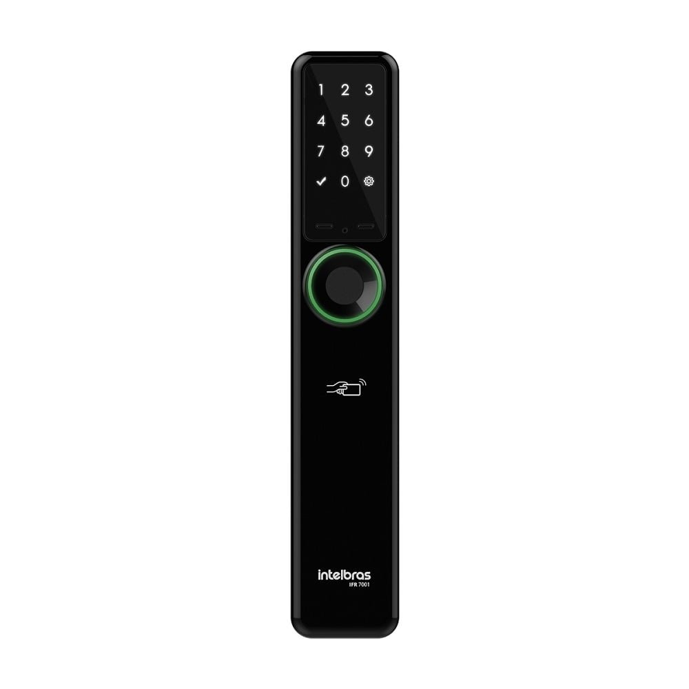 Fechadura Smart Intelbras de Embutir sem Maçaneta IFR 7001 Preto