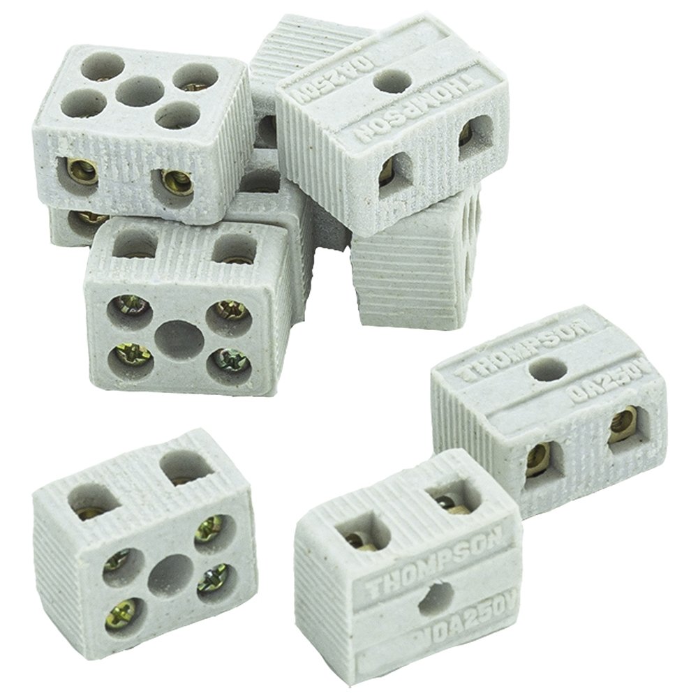 Conector de Cerâmica 16MM2 Bipolar - Embalagem com 10 Unidades - Thompson