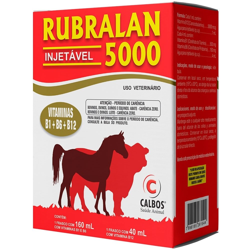 Rubralan Calbos Injetável 200ml | Martins Atacado