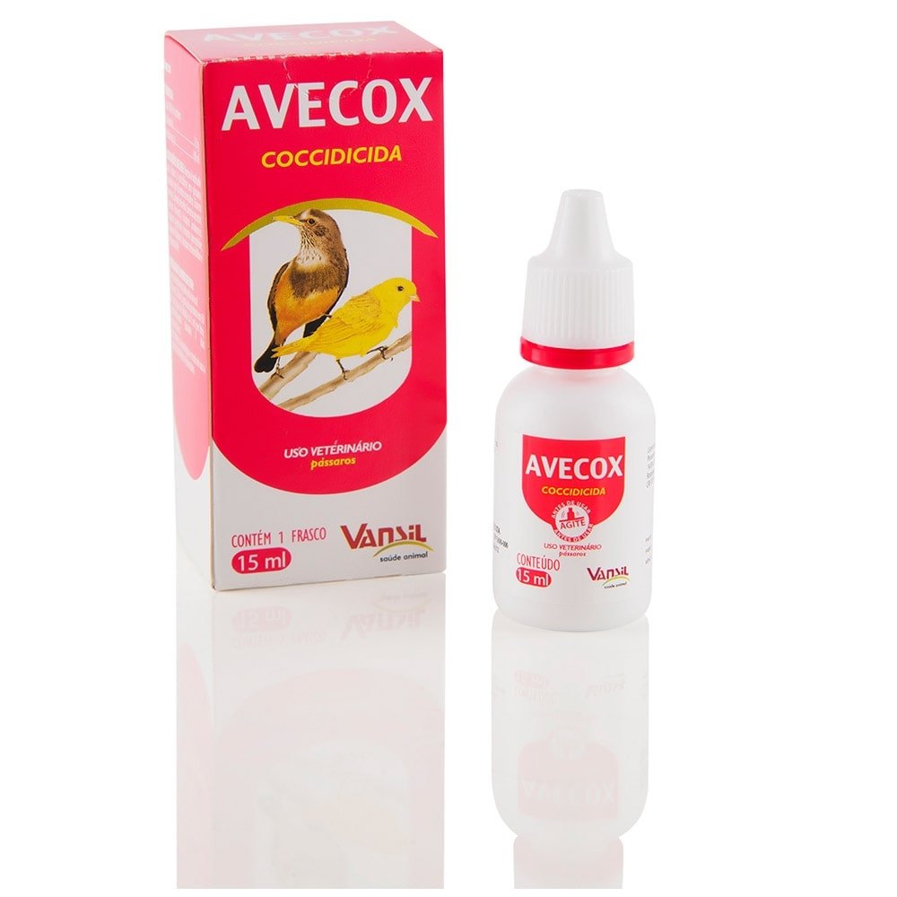 Avecox Anti Coccídeo Vansil para Pássaros 15ml