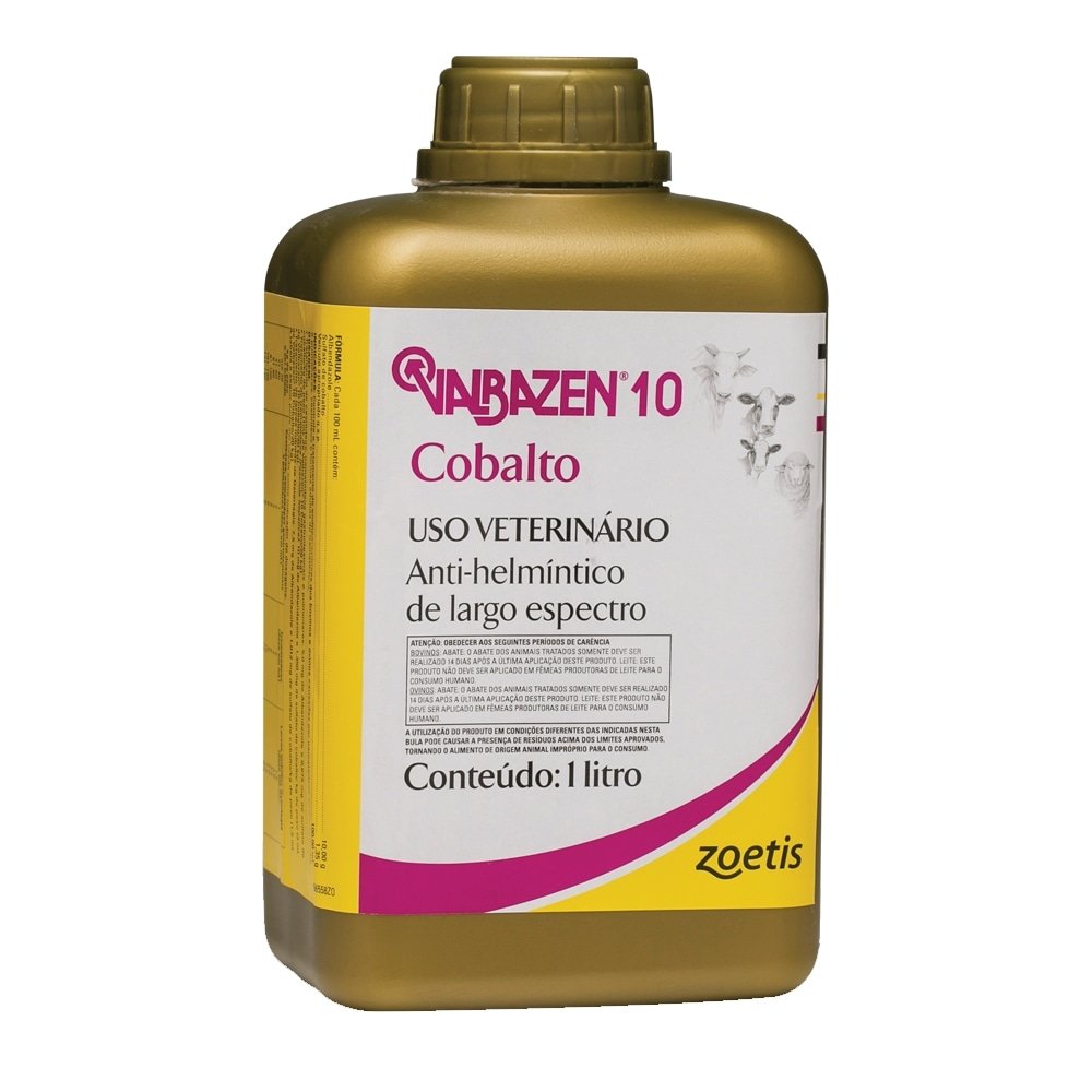 Valbazen 10 Cobalto Zoetis Anti-Helmíntico 1 Litro