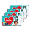 Fralda Descartável Pampers Supersec Tamanho XXG - 4 Pacotes com 34 Tiras - Total 136 Tiras