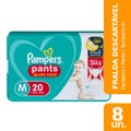 Fralda Descartável Pampers Pants Tamanho M - 8 Pacotes com 20 Fraldas - Total 160 Tiras