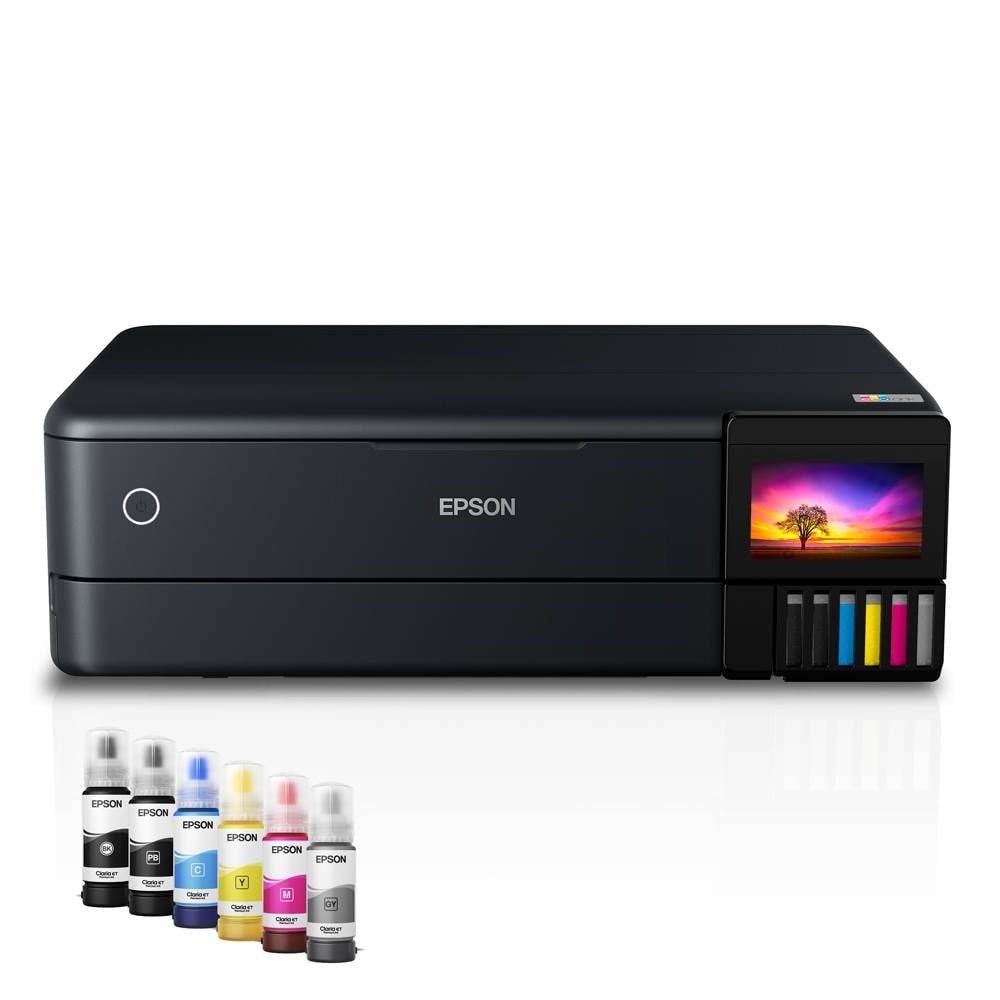 Multifuncional Epson Ecotank L8180, Colorida, USB, Wi-Fi, Preto, 110V