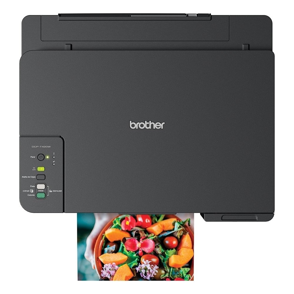 Multifuncional Brother DCPT420W, Colorida, USB, Wi-Fi, Preto, 110V