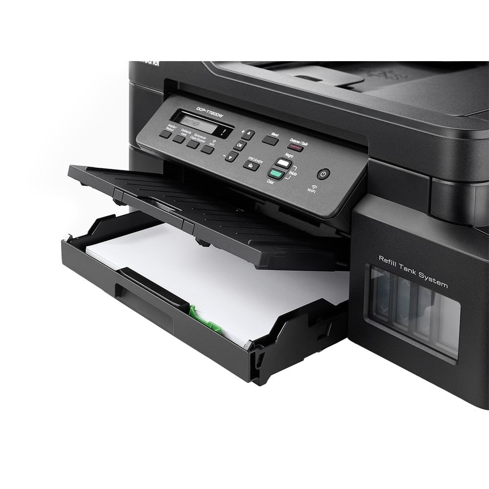 Multifuncional Brother Inktank DCPT720DW, A4, 30PPM, 26PPM Color, Duplex, USB, Wi-Fi, Preto, 110V