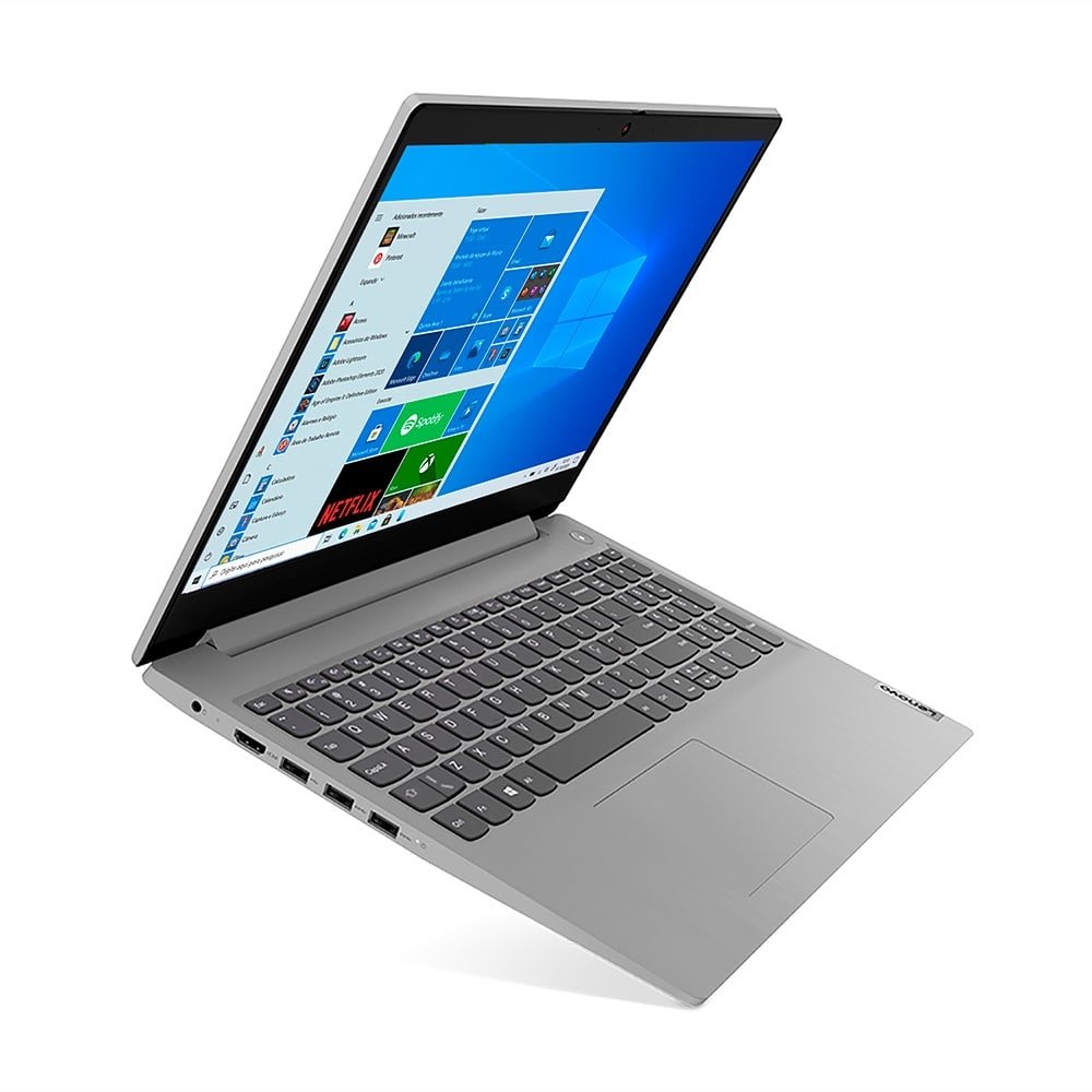 Notebook Lenovo IdeaPad 3i, Tela de 15.6", Intel Core i3, HD 1TB, 4GB RAM, Windows 10, Prata