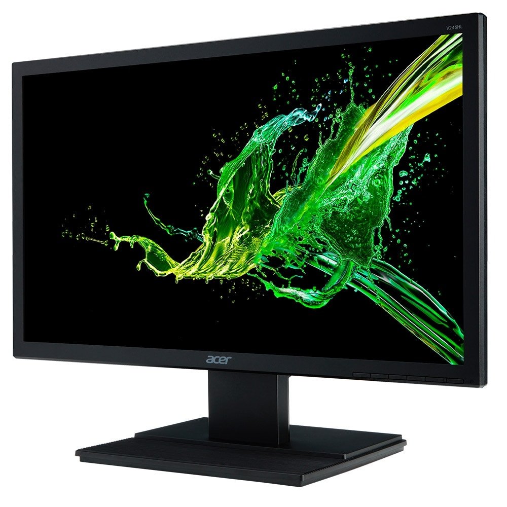 Monitor de LED 24", Acer V246HQL, Full HD, Resolução 1920x1080, HDMI, DVI e VGA, 60Hz