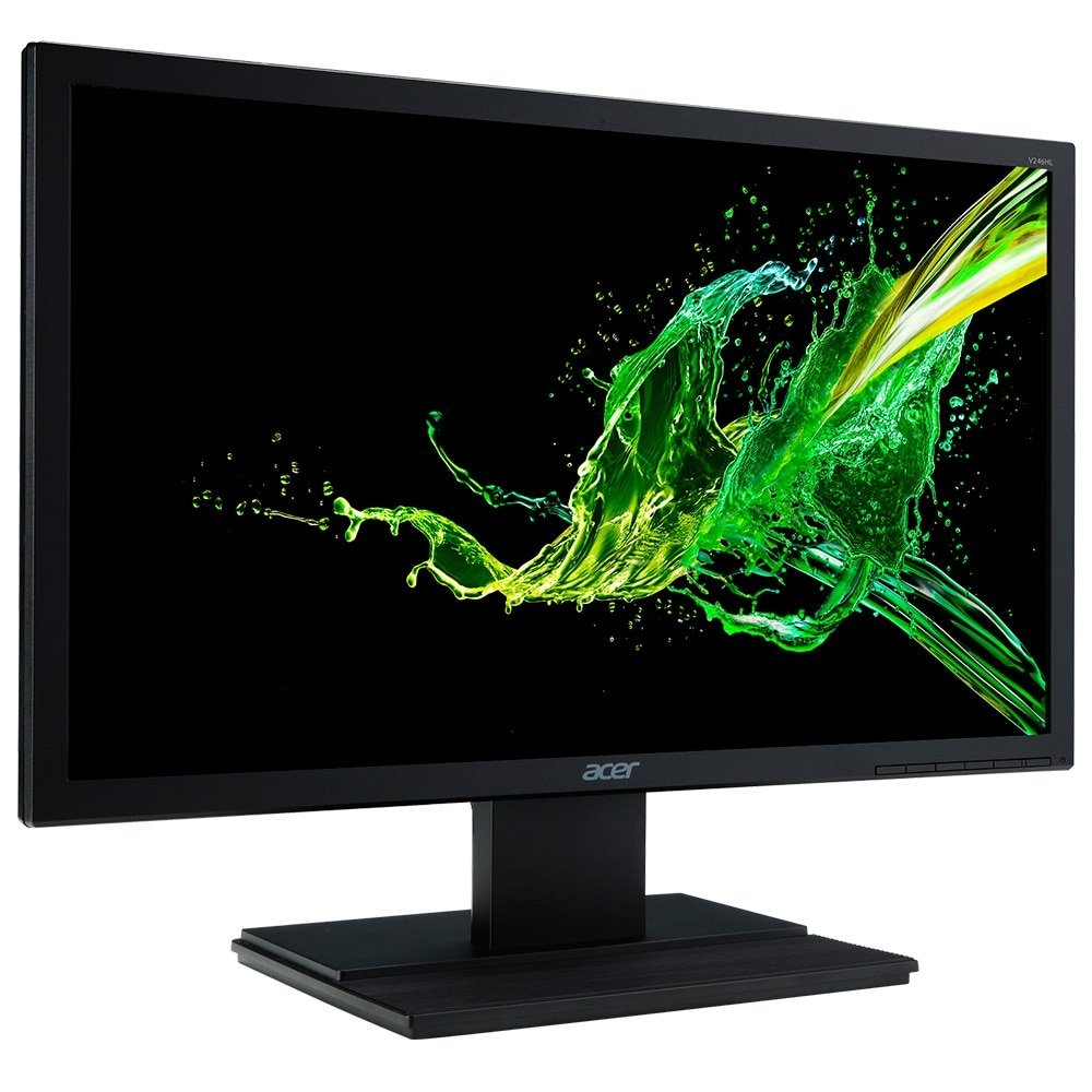 Monitor de LED 24", Acer V246HQL, Full HD, Resolução 1920x1080, HDMI, DVI e VGA, 60Hz