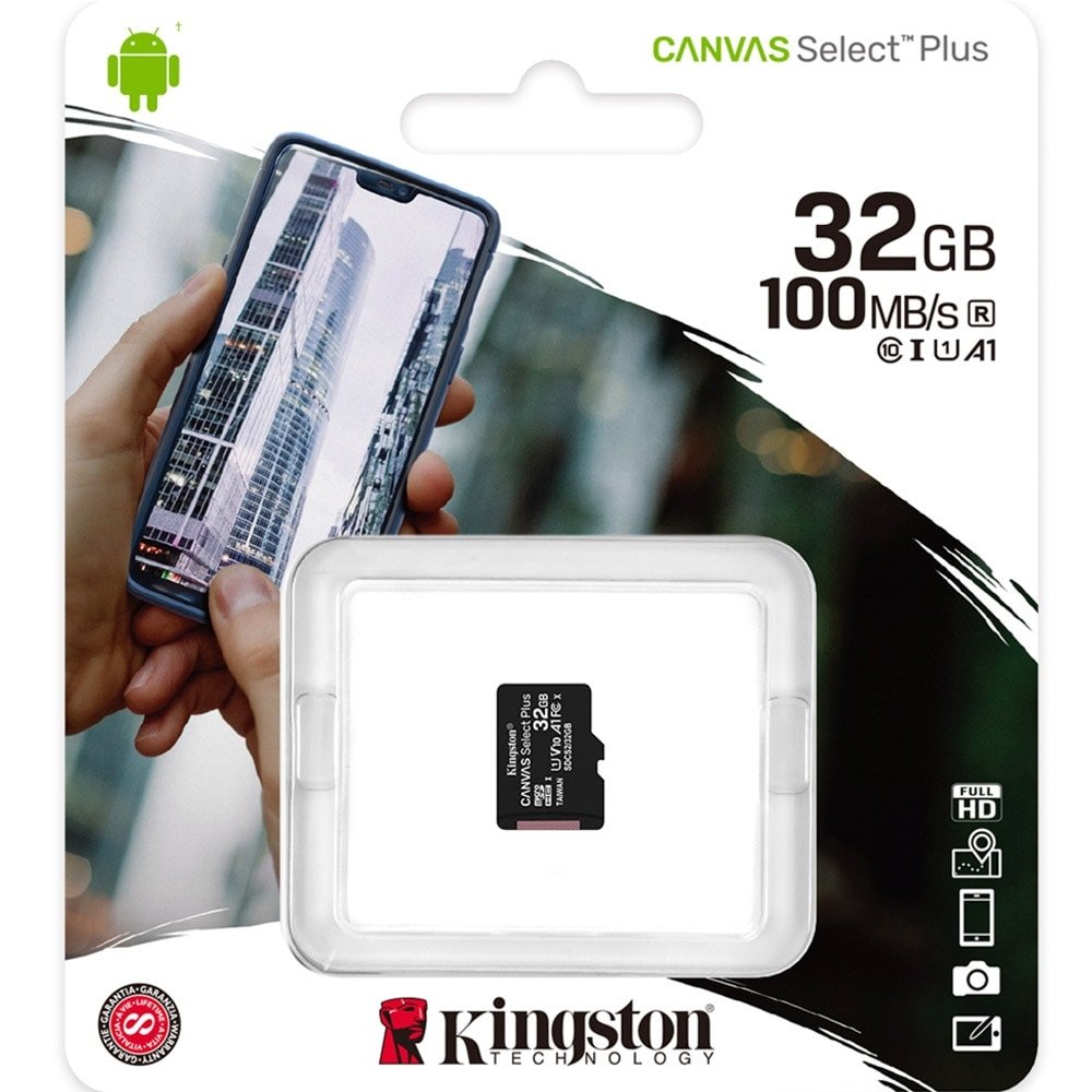 Cartão de Memória Micro SD Kingston Select Plus, 32GB, sem Adaptador