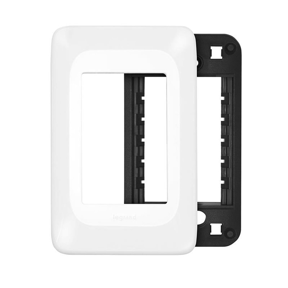 Placa Pial Pop para 3 Módulos Juntos com Suporte 4X2