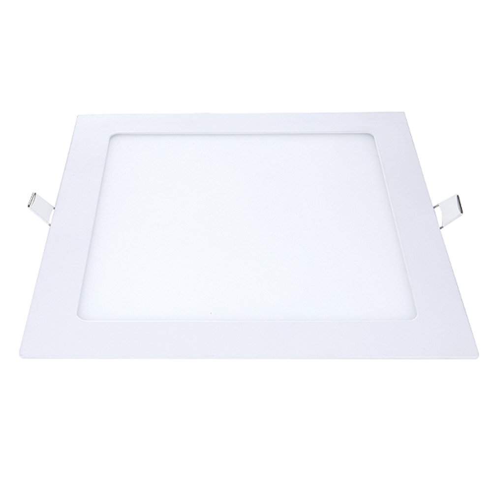 Plafon Painel Avant Led 12cm Alumínio Quadrado Embutir 6W 6,5K 360 Lúmens