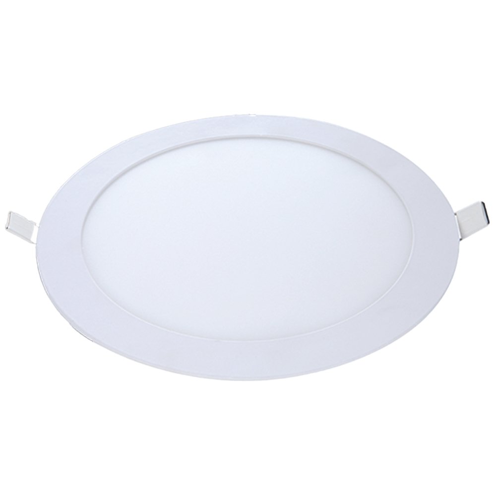 Plafon Painel Avant Led 22cm Alumínio Redondo Embutir 1260 Lúmens 6,5K 18W Bivolt