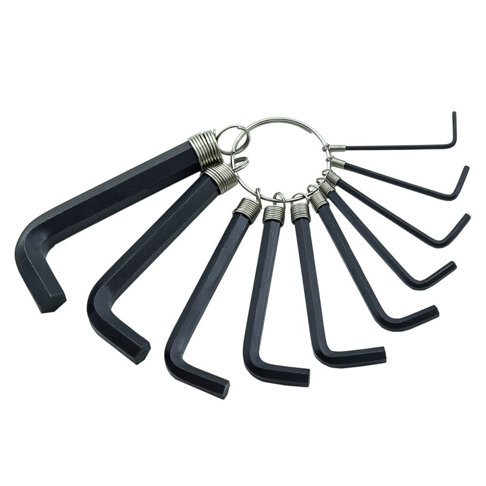 Chave Hexagonal L Tipo Allen Thompson Premium 1.5mm a 10mm - Embalagem com 10 Peças