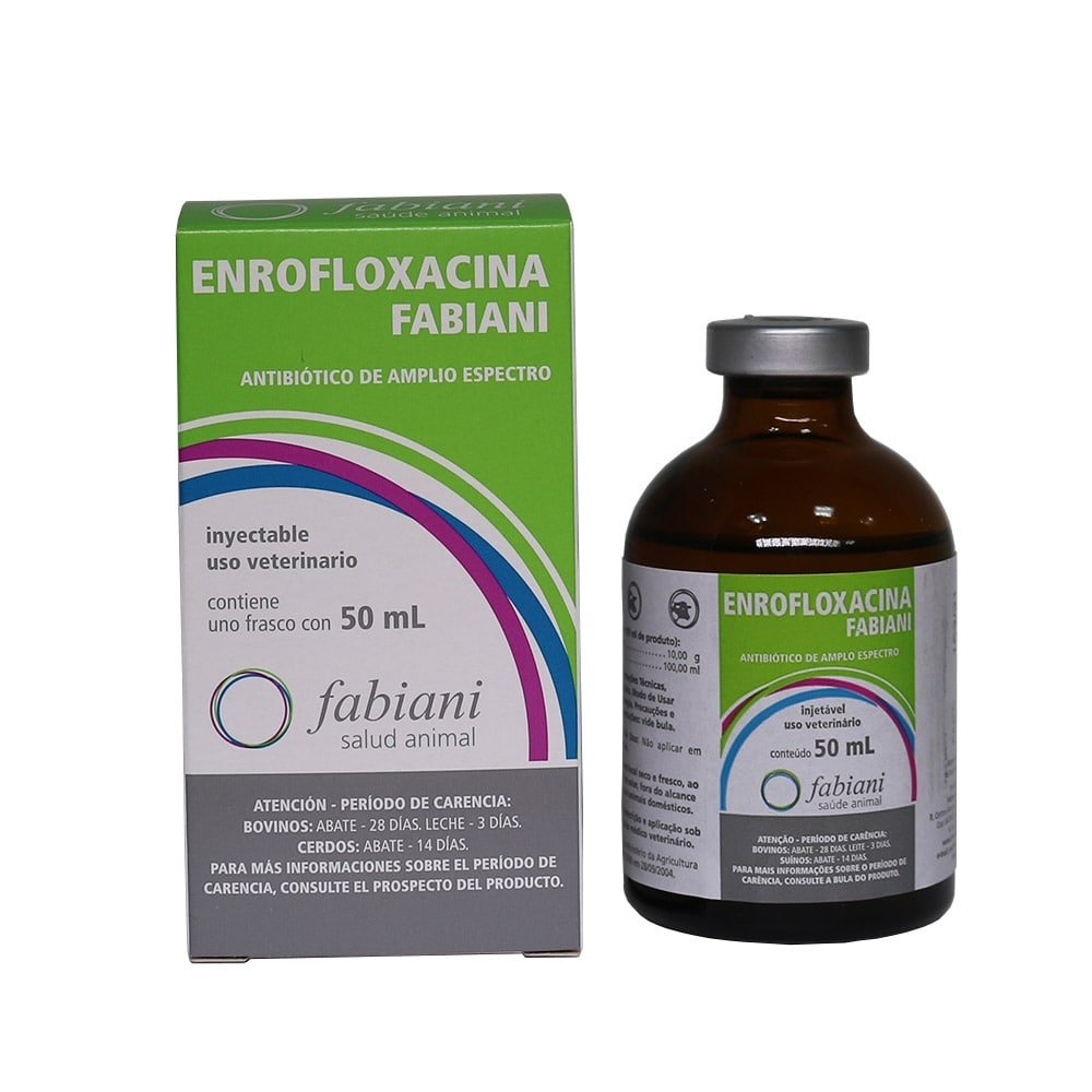 Enrofloxacina Fabiani 10 50ml J.A.saude animal